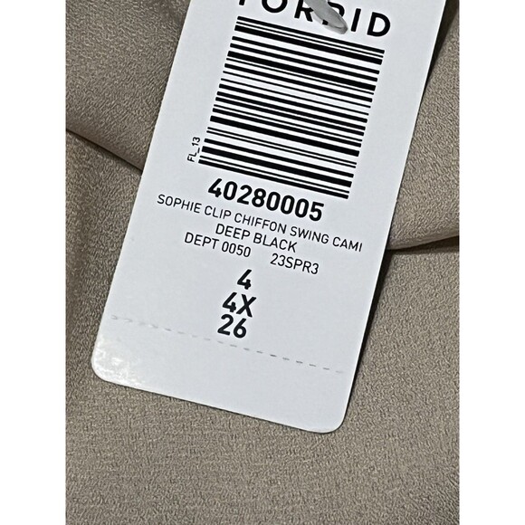 🖤 TORRID SOPHIE BLACK FLORAL CHIFFON SWING CAMI SIZE 4X NWT! 🖤 - Picture 5 of 9